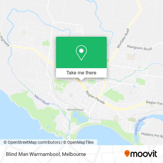 Blind Man Warrnambool map