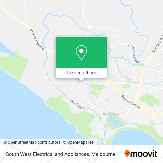 South West Electrical and Appliances map