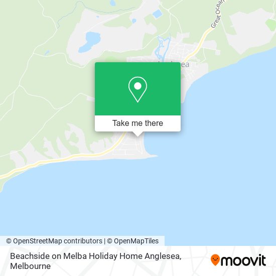 Beachside on Melba Holiday Home Anglesea map