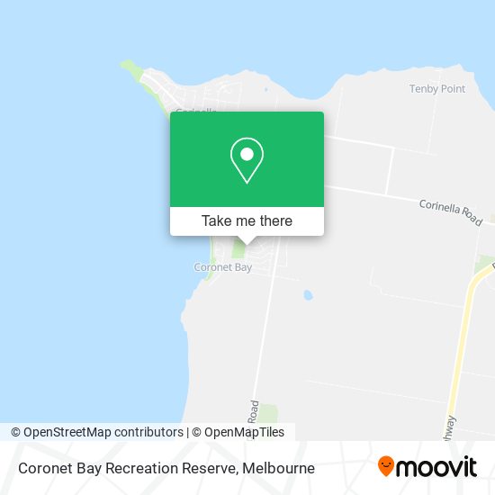 Coronet Bay Recreation Reserve map