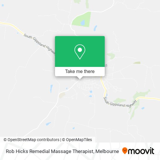 Rob Hicks Remedial Massage Therapist map