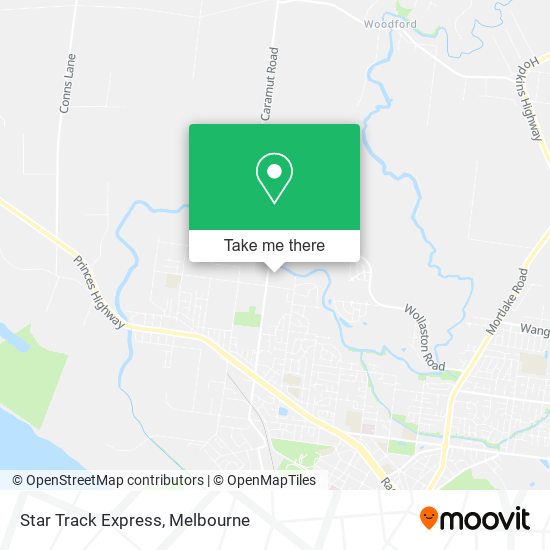 Star Track Express map