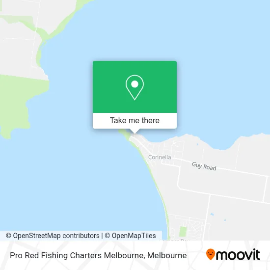 Mapa Pro Red Fishing Charters Melbourne