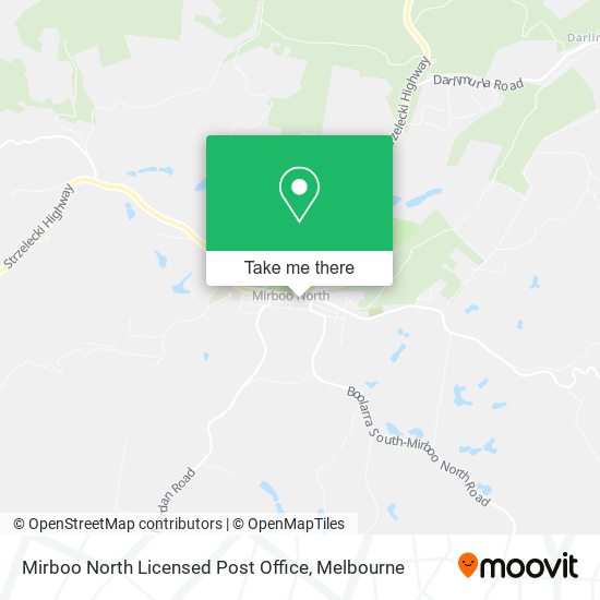 Mirboo North Licensed Post Office map
