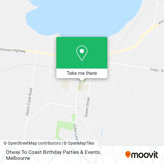 Otway To Coast Birthday Parties & Events map