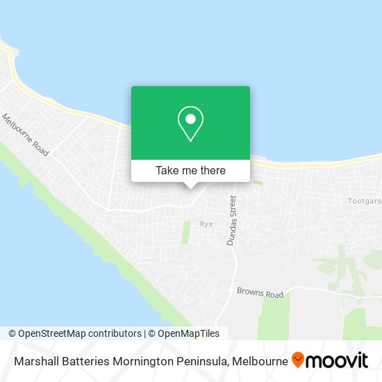 Marshall Batteries Mornington Peninsula map