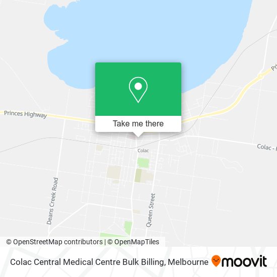 Colac Central Medical Centre Bulk Billing map