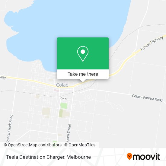 Tesla Destination Charger map