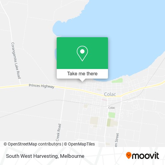 South West Harvesting map