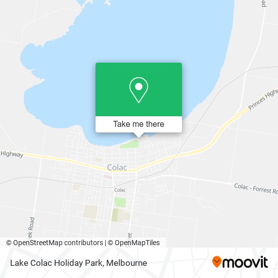 Lake Colac Holiday Park map