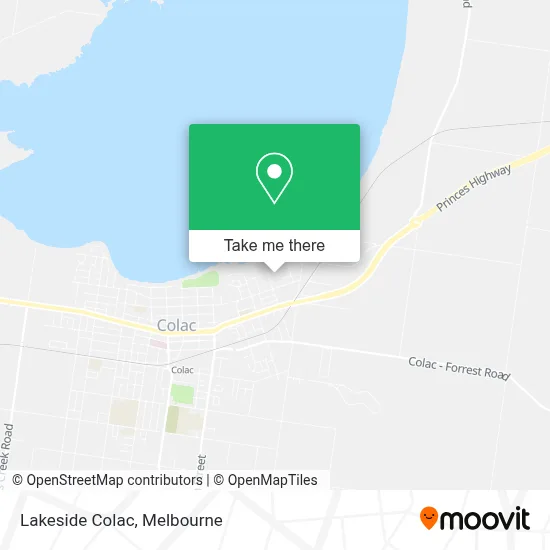 Mapa Lakeside Colac