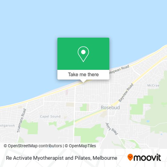 Re Activate Myotherapist and Pilates map