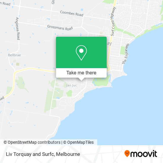 Liv Torquay and Surfc map