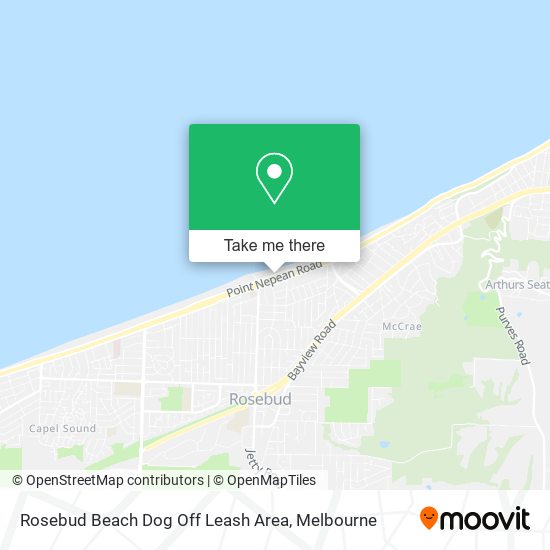 Rosebud Beach Dog Off Leash Area map