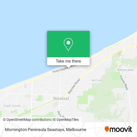 Mornington Peninsula Seastays map