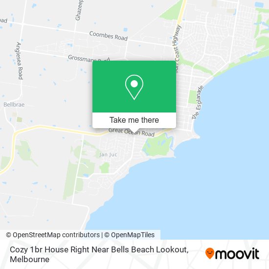 Cozy 1br House Right Near Bells Beach Lookout map