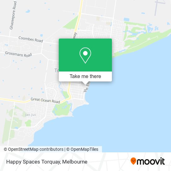 Happy Spaces Torquay map