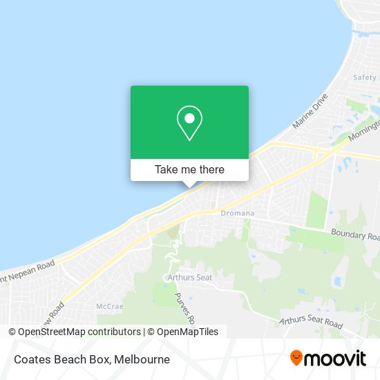 Coates Beach Box map