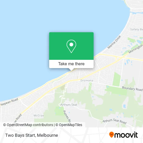 Two Bays Start map