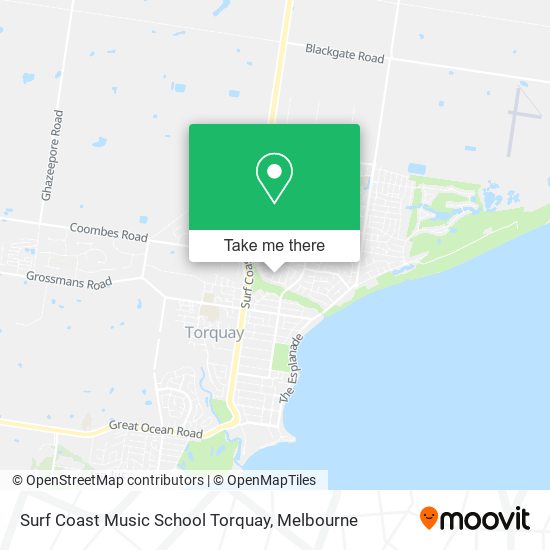 Surf Coast Music School Torquay map