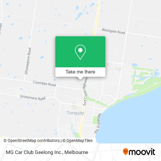 MG Car Club Geelong Inc. map