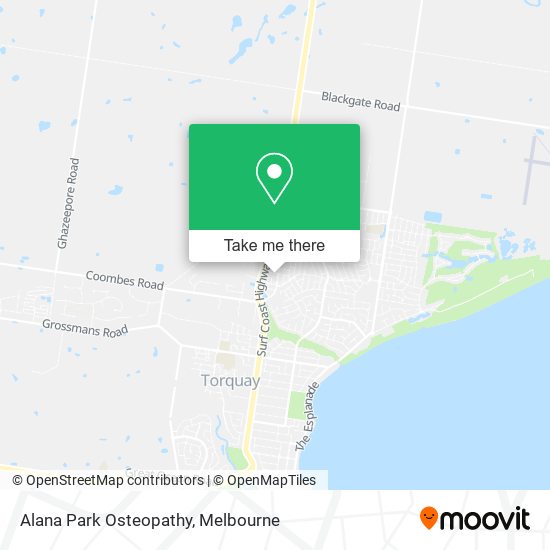 Alana Park Osteopathy map