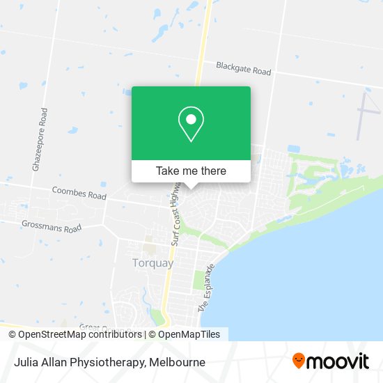 Julia Allan Physiotherapy map