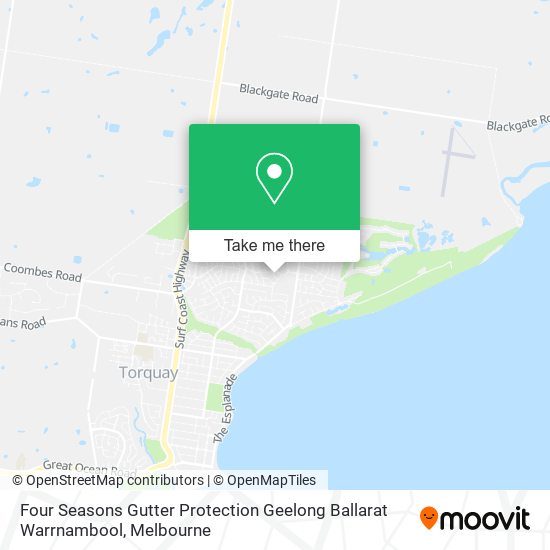 Four Seasons Gutter Protection Geelong Ballarat Warrnambool map