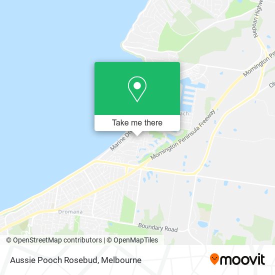 Aussie Pooch Rosebud map