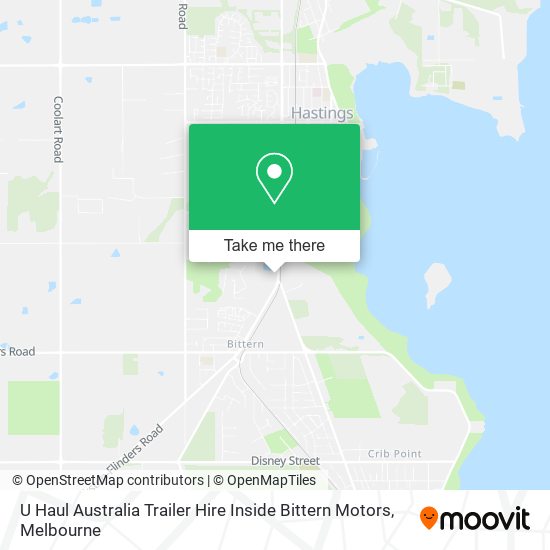 U Haul Australia Trailer Hire Inside Bittern Motors map