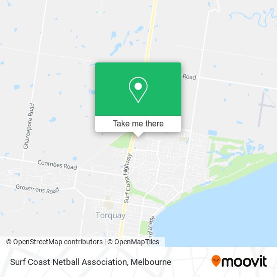 Surf Coast Netball Association map