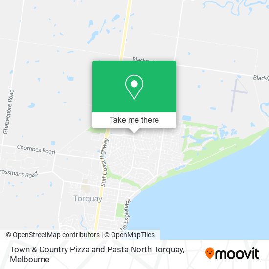 Town & Country Pizza and Pasta North Torquay map