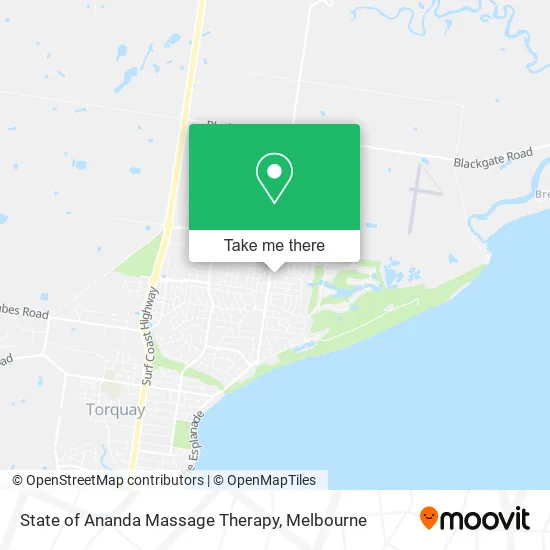 State of Ananda Massage Therapy map