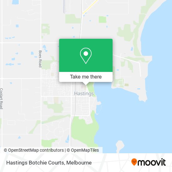 Hastings Botchie Courts map