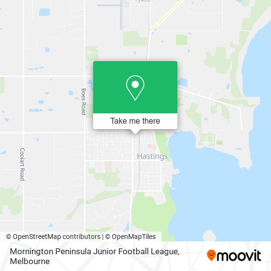 Mornington Peninsula Junior Football League map