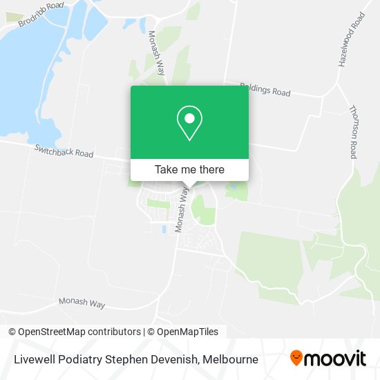 Livewell Podiatry Stephen Devenish map