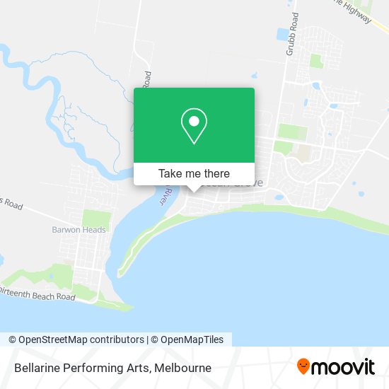 Bellarine Performing Arts map