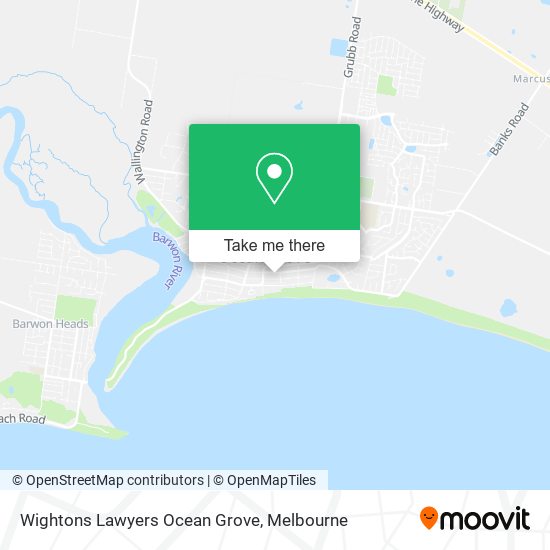 Wightons Lawyers Ocean Grove map