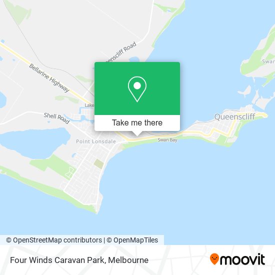 Mapa Four Winds Caravan Park