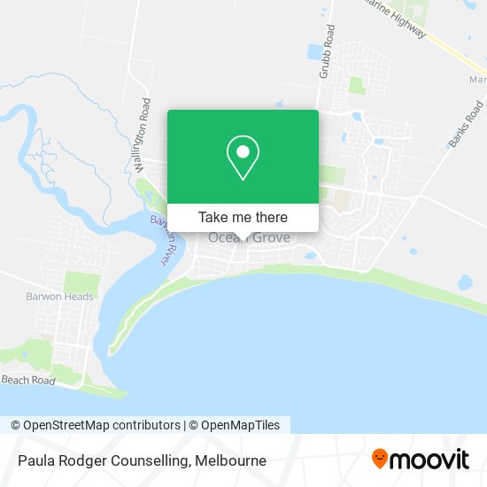 Paula Rodger Counselling map