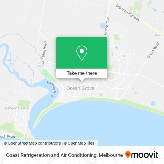 Coast Refrigeration and Air Conditioning map