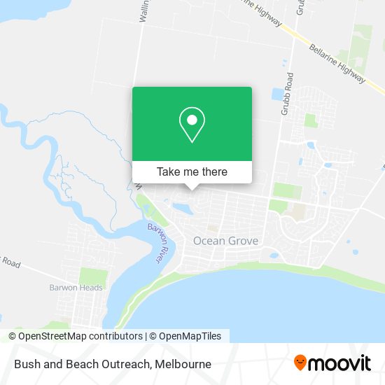 Bush and Beach Outreach map