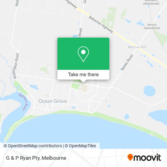 G & P Ryan Pty map