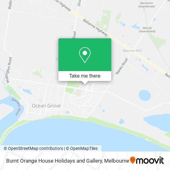 Burnt Orange House Holidays and Gallery map