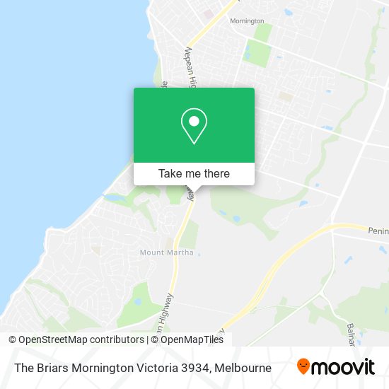 The Briars Mornington Victoria 3934 map