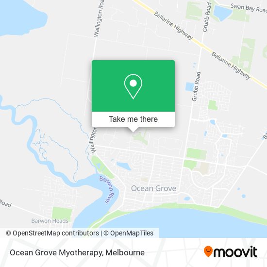 Ocean Grove Myotherapy map