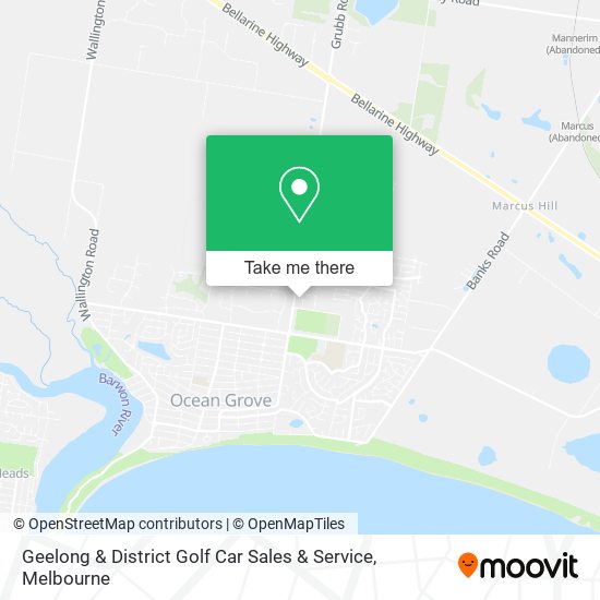 Geelong & District Golf Car Sales & Service map