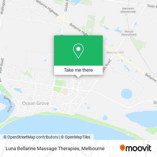 Luna Bellarine Massage Therapies map