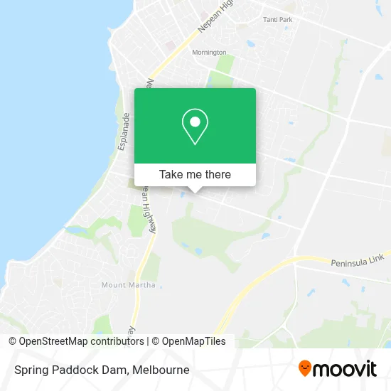 Mapa Spring Paddock Dam