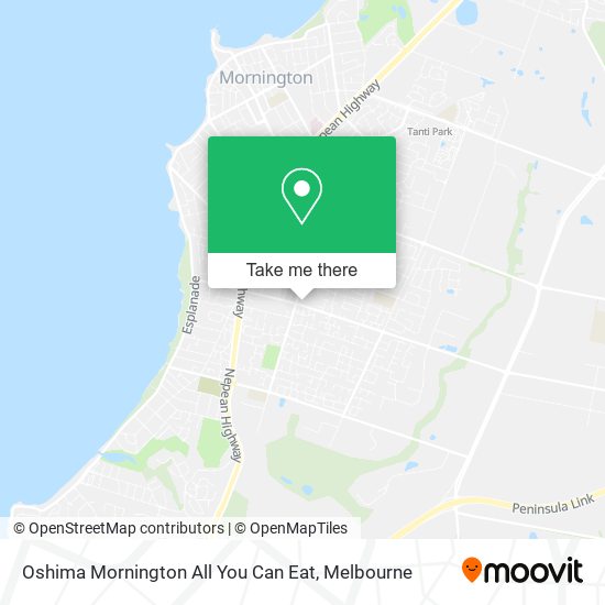 Oshima Mornington All You Can Eat map